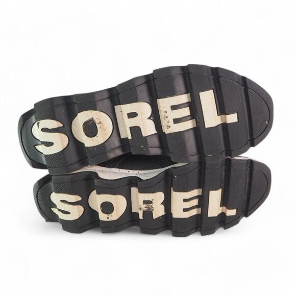 Sorel Kinetic Sneak Laceless Sneakers Black / Sea Salt LL3507-010 Women's 9.5 - Picture 8 of 11